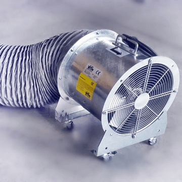 Mobil duman tahliye fanı, seyyar duman tahliye egzost fanı, taşınabilir borulu, flex kanallı, duman toz emici fan ve aspiratör