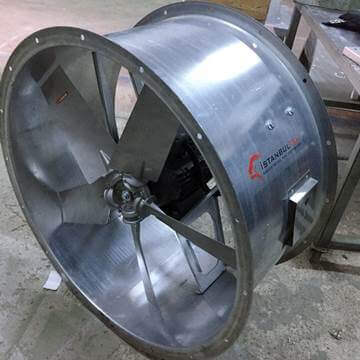 Aluminyum kanatlı kanal tipi aksiyal kovanlı fan